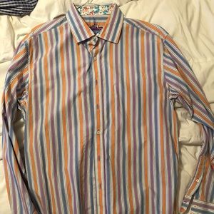 Long sleeve Robert graham striped shirt